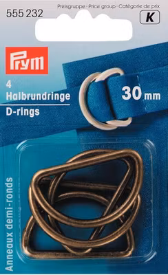 D-ring antik mässing