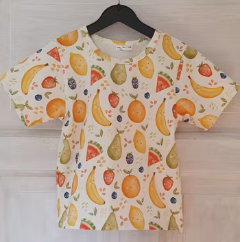 Barn T-shirt – Sommarens frukter  "ekologisk"