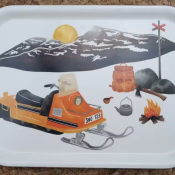 Frukostbricka - motiv Ockelbo skoter