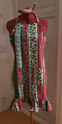 Ekologiskt Återbrukat Förkläde med Fickor – Hållbar stil i vardagen (jul) -  50%