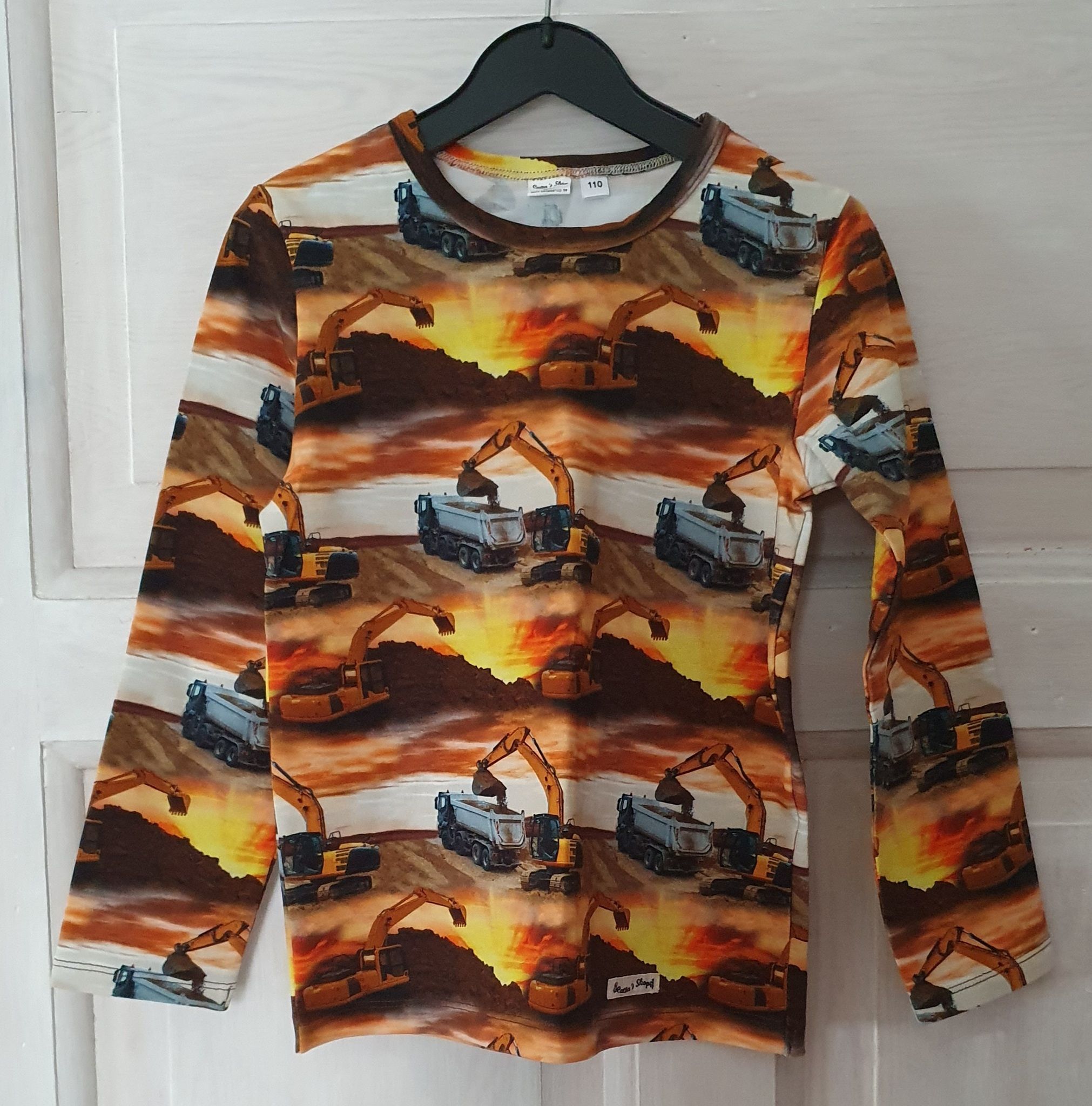 Ekologisk Grävskopetröja i Stretchjersey