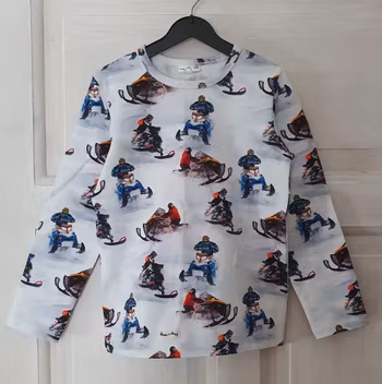 Barntröja - Snöskoter "ekologisk"