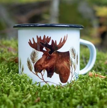 Emaljmugg "Älg"