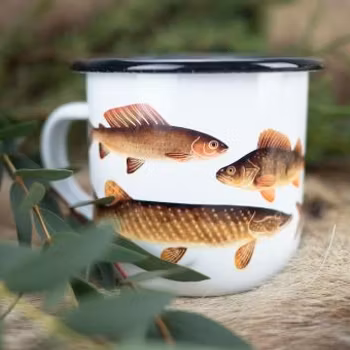 Emaljmugg "Fiskar"
