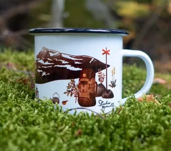 Emaljmugg "Fjällvandring"