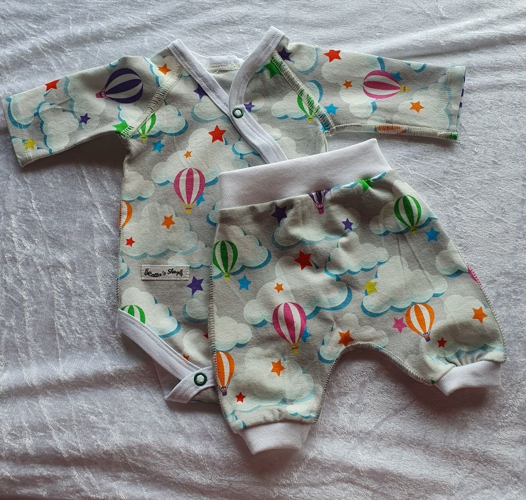 Ekologisk Babybody + byxa - Luftballong