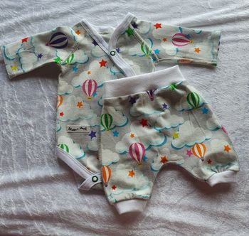 Ekologisk Babybody + byxa - Luftballong