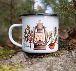 Emaljmugg "Skogsutflykt"
