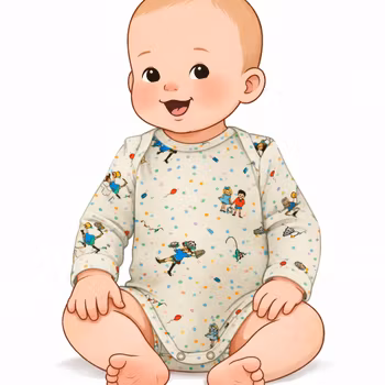 Babybody Sommarkalas – Ekologisk babybody i mjuk bomull