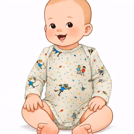 Babybody Sommarkalas – Ekologisk babybody i mjuk bomull