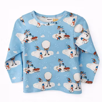 Barntröja vinter lek på isen - ekologisk - Svensk design