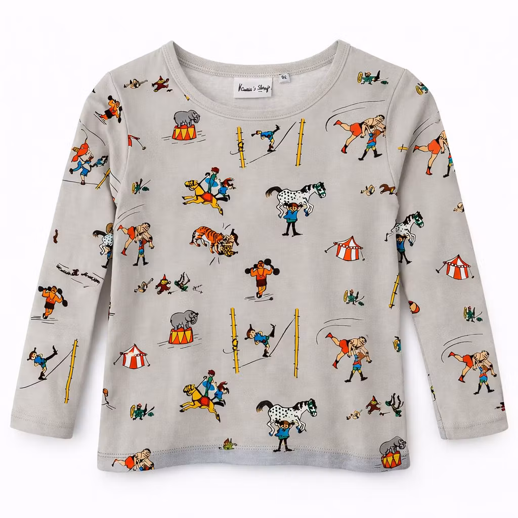 Barn tröja, ekologisk bomull, Svensk design, cirkusmotiv