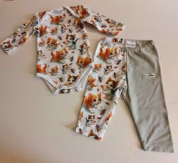 Babybody & Tights – Lekande Katter | Babyset i ekologisk bomull