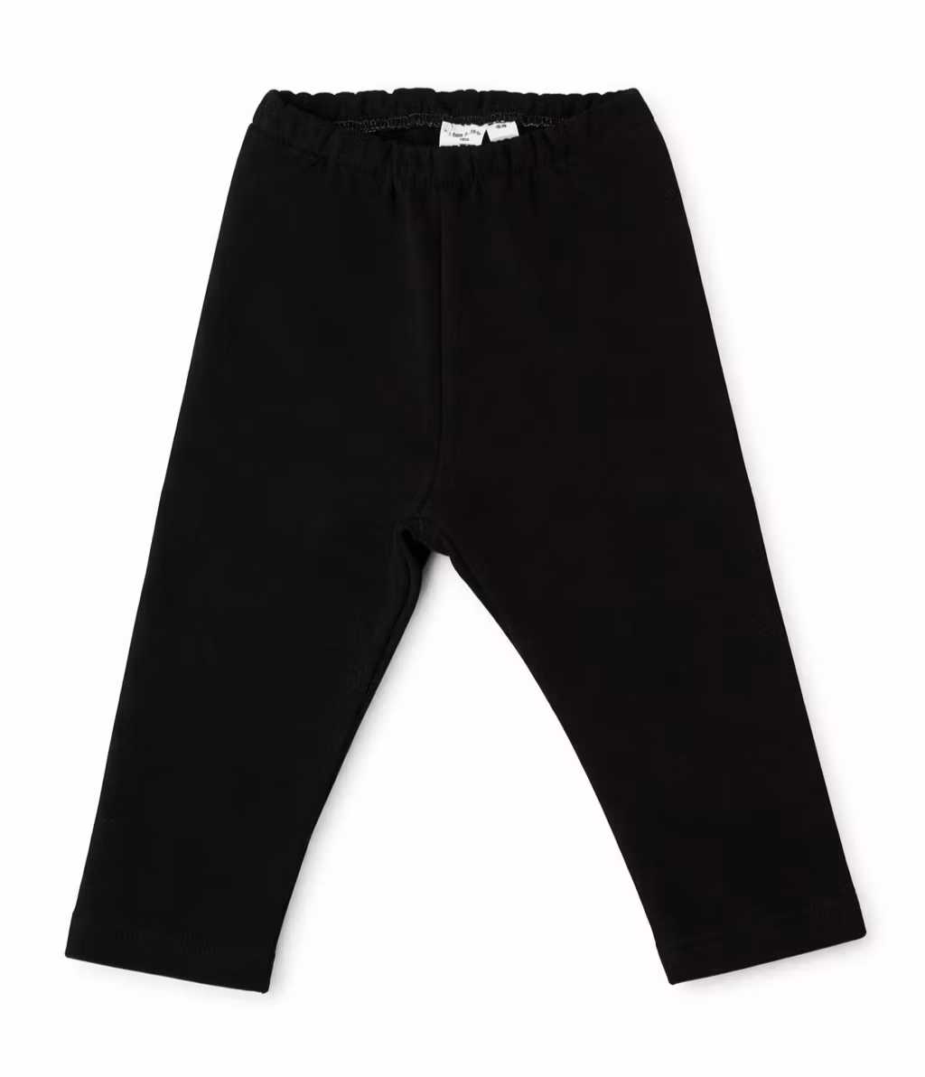 Svarta Tights i ekologisk French Terry