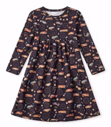 Klänning med Kuverthals – Bilmotiv "ekologisk"