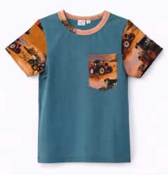 T-shirt - med traktordetaljer "ekologisk"