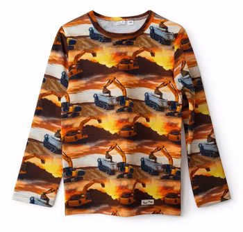 Barntröja – Digging / Grävskopor & Dumper "ekologisk"