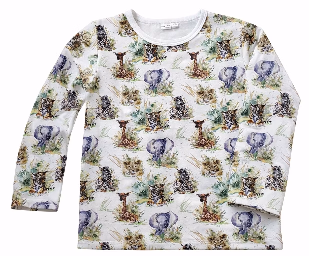 Barntröja med vilda djur – ekologisk jersey