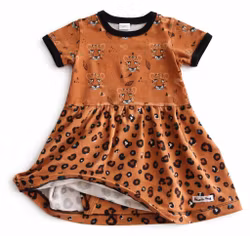 Bodyklänning Leopard – ekologisk babyklänning