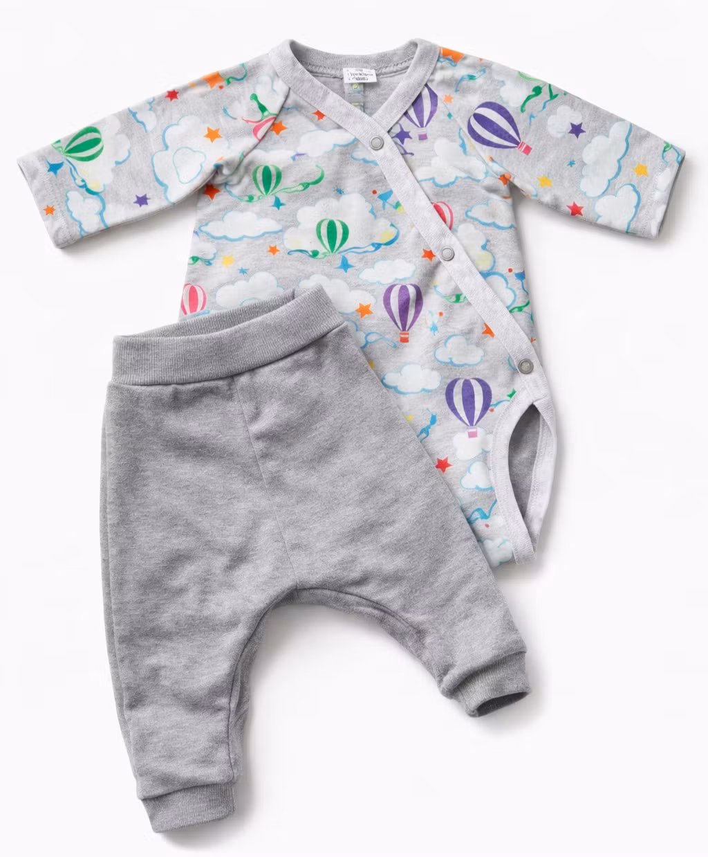 Prematurset – babybody & byxa med luftballonger - Ekologisk