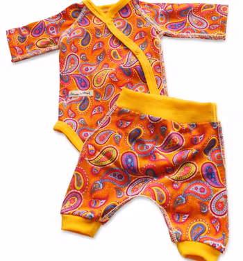 Prematurset – Babybody & Byxa i Paisley | Ekologisk bomull