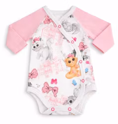 Prematur Babybody med Kattmotiv - Ekologisk