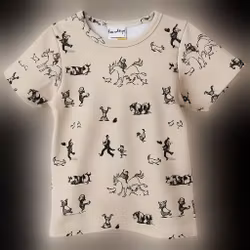 Barn t-shirt LEK & BUS - ekologisk