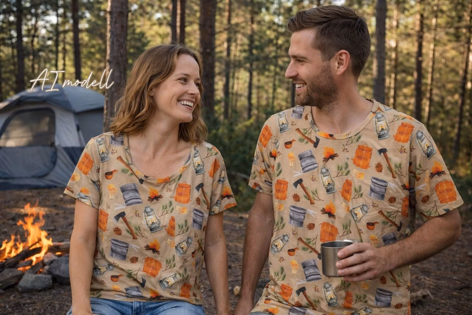 T-shirt Skogsutflykt - För naturälskare dam/herr - Ekologisk