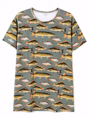 Unik T-shirt med fiskmotiv – Handgjord i Sverige