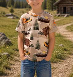 Barn t-shirt Ockelbo Skoter - Ekologisk - Handgjord - Svensk design