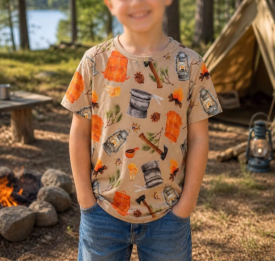 Barn T-shirt Skogsutflykt - För naturälskare i alla åldrar - Ekologisk