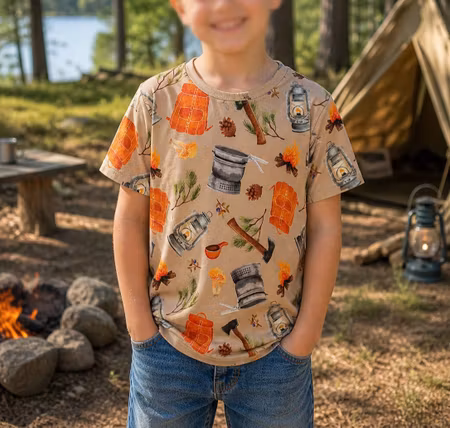 Barn T-shirt Skogsutflykt - För naturälskare i alla åldrar - Ekologisk