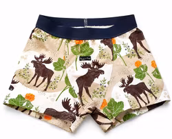 Ekologiska boxerkalsonger med älgmotiv