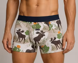 Ekologiska boxerkalsonger med älgmotiv