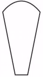 4in Rounded Dresden with 4 " Circles Papers (100 biter i posen)