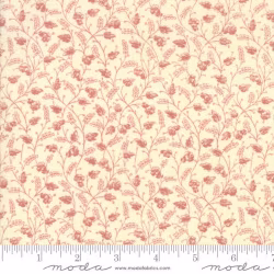 Regency Romance - Krem med røde blomster