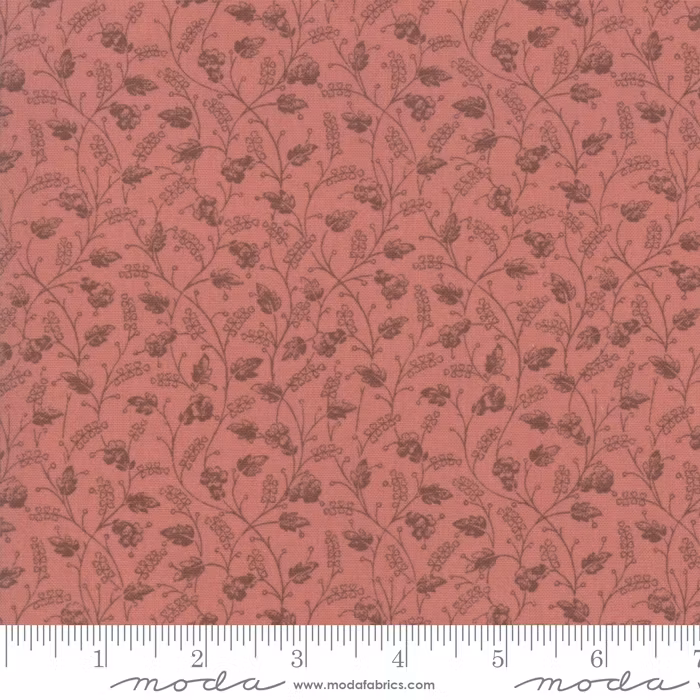 Regency Romance - Lys burgunder med blomster