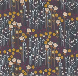 Emilie- Grå bakgrunn med blomster