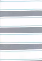 Toweling-grå/hvit med turkis stripe