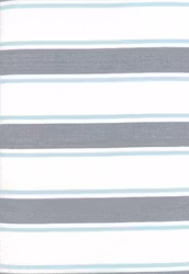 Toweling-grå/hvit med turkis stripe