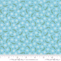 Harpers Garden- turkis med krem blomster