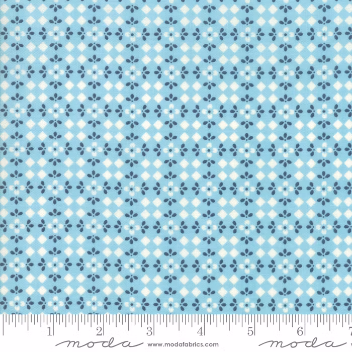 Harpers Garden- Turkis med blå og hvite mønster