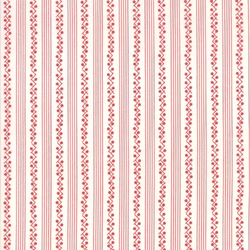 My Redwork Garden- hvit med røde striper