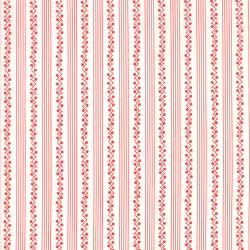 My Redwork Garden- hvit med røde striper