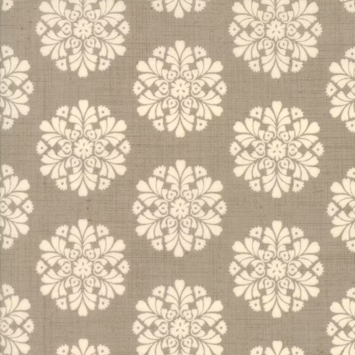 Madame Rouge-brunbeige med blomster