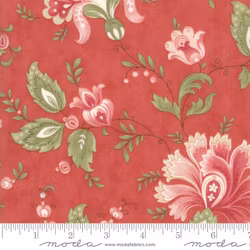 Porcelain Rose- rød med rød/rosa blomster