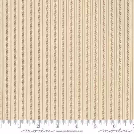 Jo Shirtings-krem med røde stripe mønster