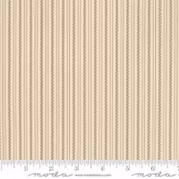 Jo Shirtings-krem med røde stripe mønster