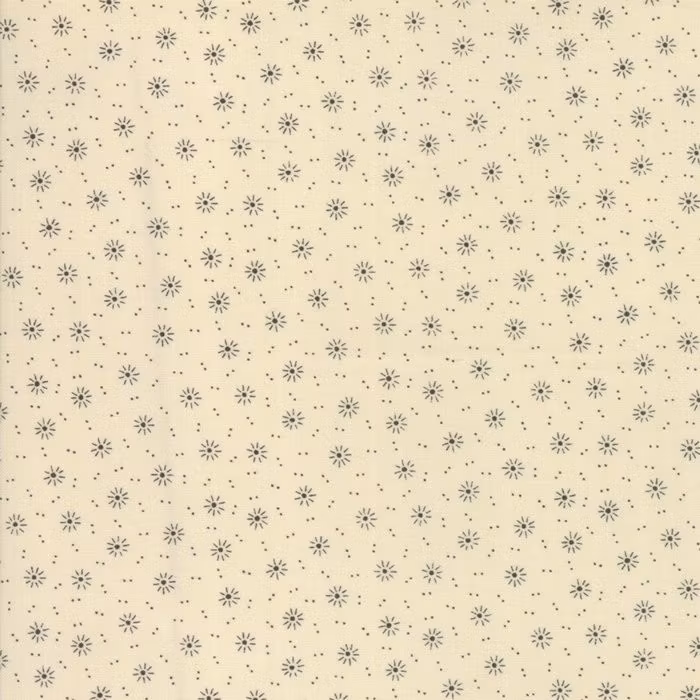 Jo Shirtings-krem med svart små mønstret