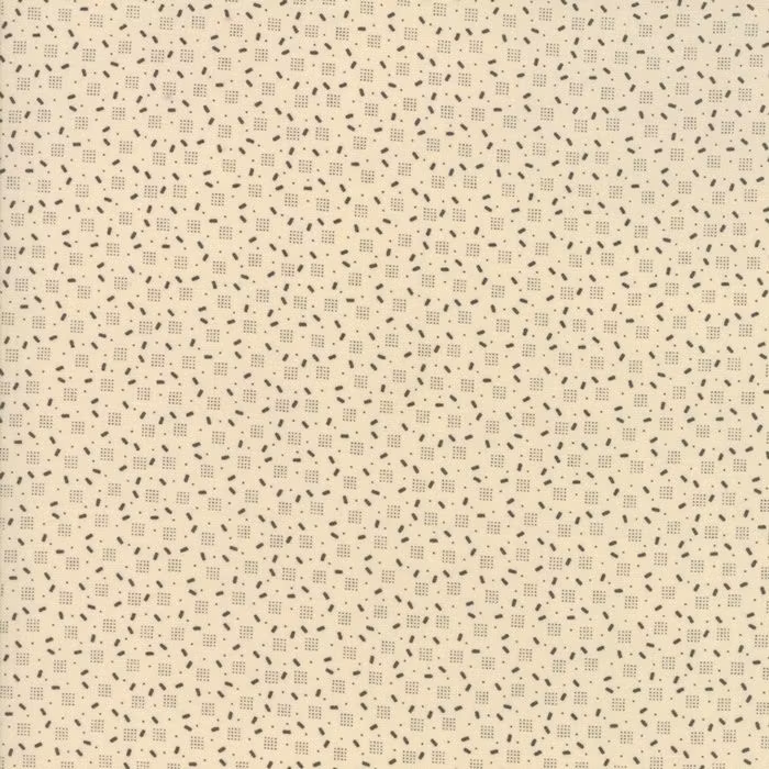 Jo Shirtings-krem med svart mønster